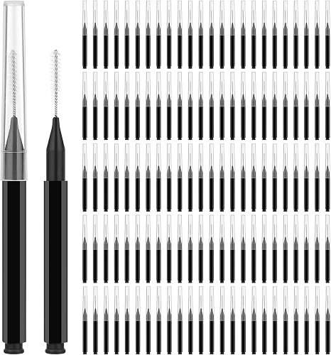 MAPVOLUT 120PCs Micro Eyebrow Spoolies & Laminator Brush Set with Cap, Eyelash Comb, Interdental Brushes, Lash Filler & Eyebrow Lift Tint Tools