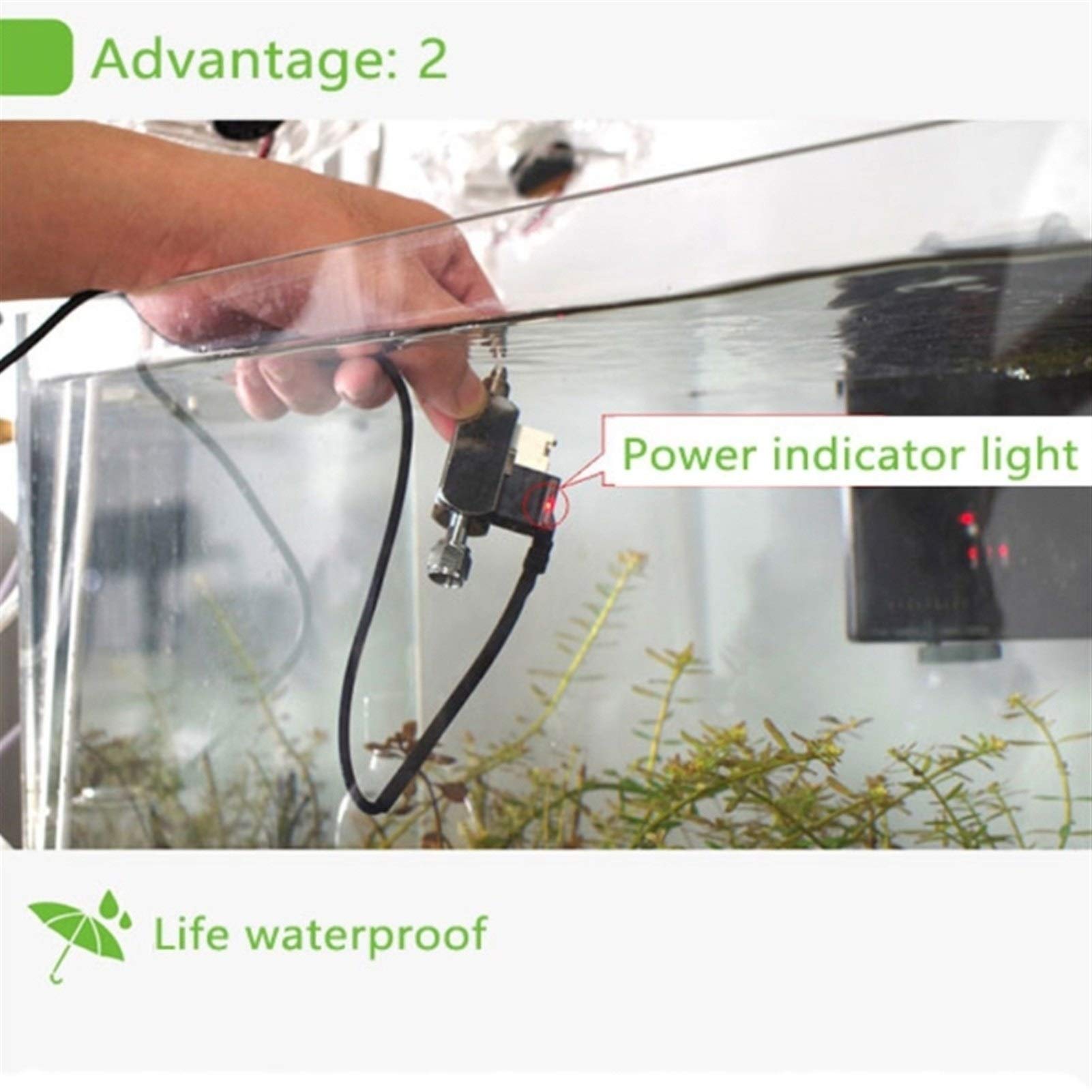 Chauffe-mains Simple/double tête Aquarium CO2 Electrovannes Régulateur basse température réservoir de poissons électriques Vannes magnétiques (Color : Double Head)