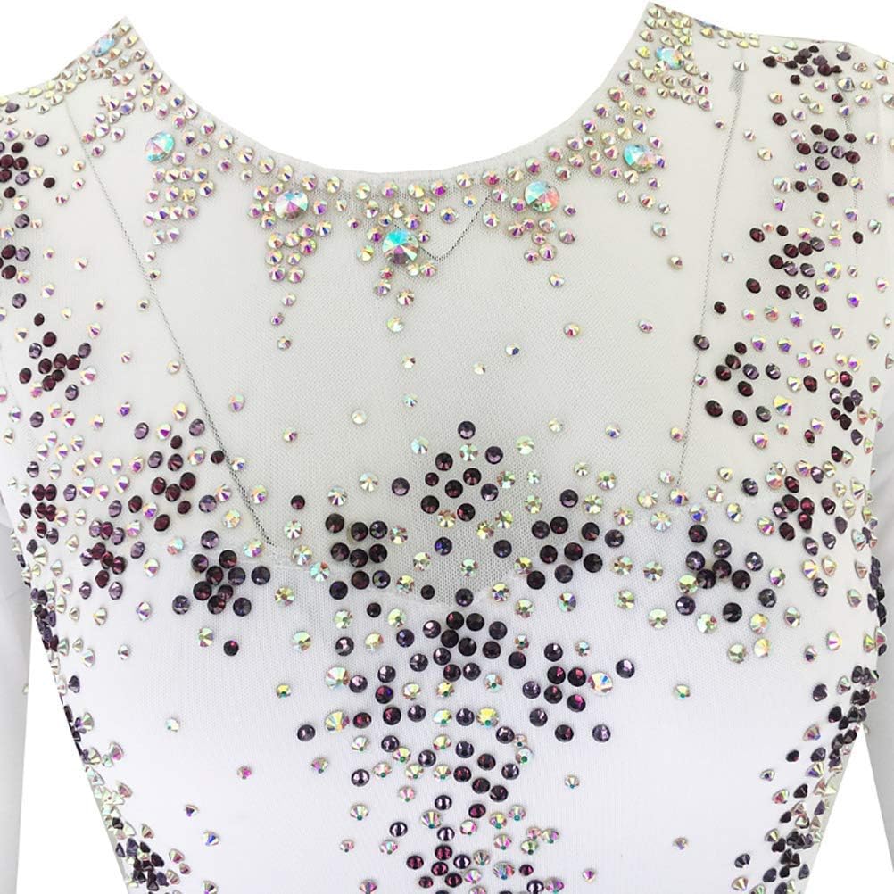 Gradient Ice Dance Competition Skirt Gymnastics Art Performance Wear Handmade Figure Skating Dress for Ladies Girls