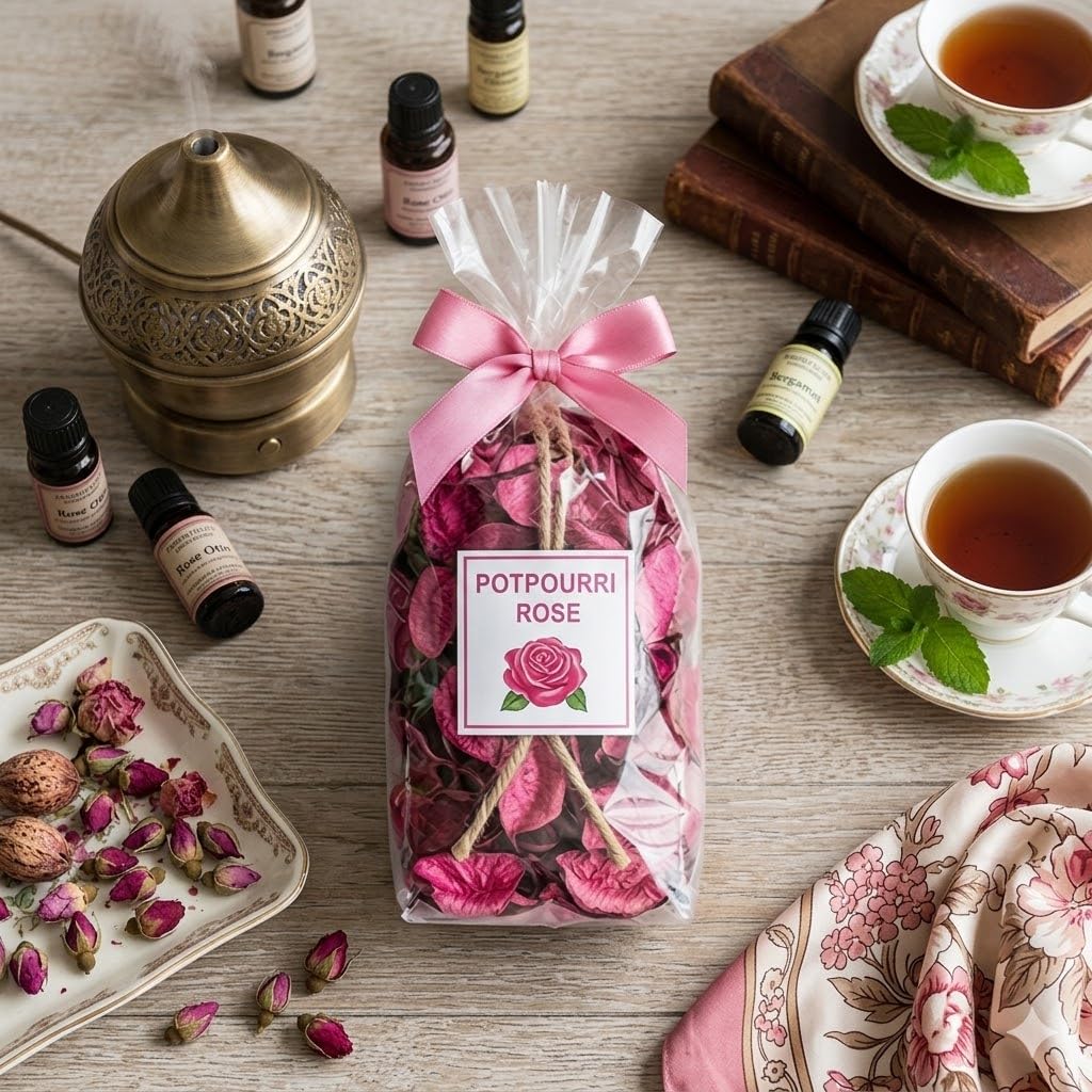 AIR O Matic Scented Rose Potpourri Bag Standard Size – Premium Dried Flowers, Citrus Botanicals & Decorative Bowl Filler for Home Fragrance, Living Room Décor & Gifting 2