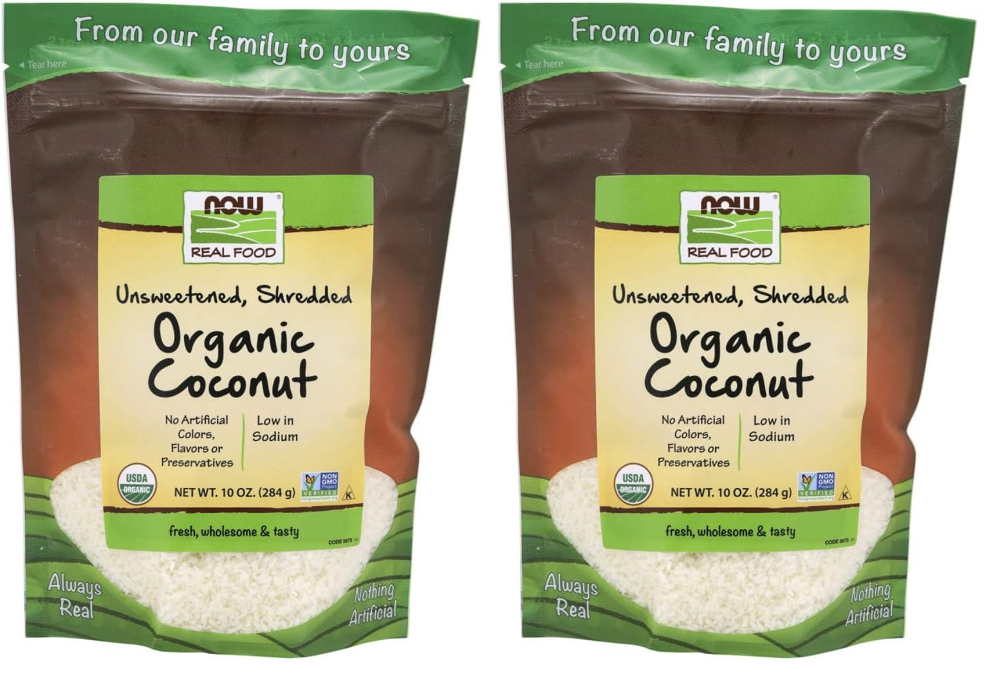 Amazon.com: NOW Foods, Organic Coconut, Unsweetened and Shredded, No ...