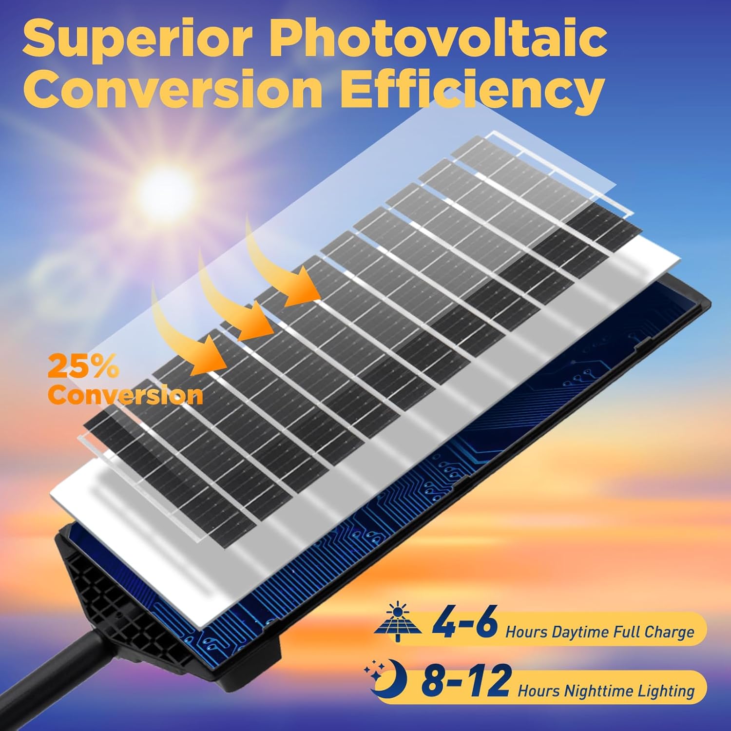 Solar Street Lights Outdoor 4Pack, 60000LM Solar Lights Outdoor with 9.3" Metal Light Bracket, Solar Security Flood Parking Lot Light Dusk to Dawn with Motion Sensor, 65FT Remote & 12000mAh Battery