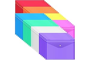 EOOUT Plastic Envelopes with Snap Closure