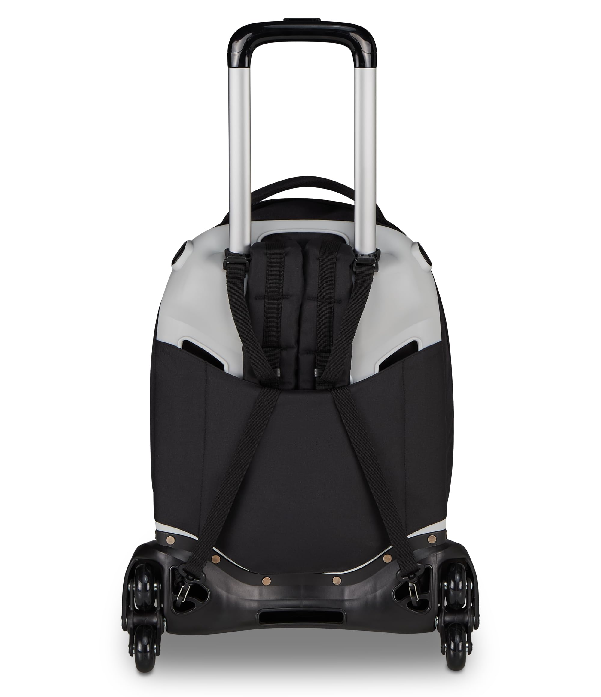 Seven Trolley Scuola Jack 3 Ruote Juventus, Nero, 33L, Scomponibile, Cross-over System, 3 in 1, Uso Zaino, Tasca frontale, Scuola elementare e media, Bambino, Ragazzo, Calcio, Prodotto ufficiale