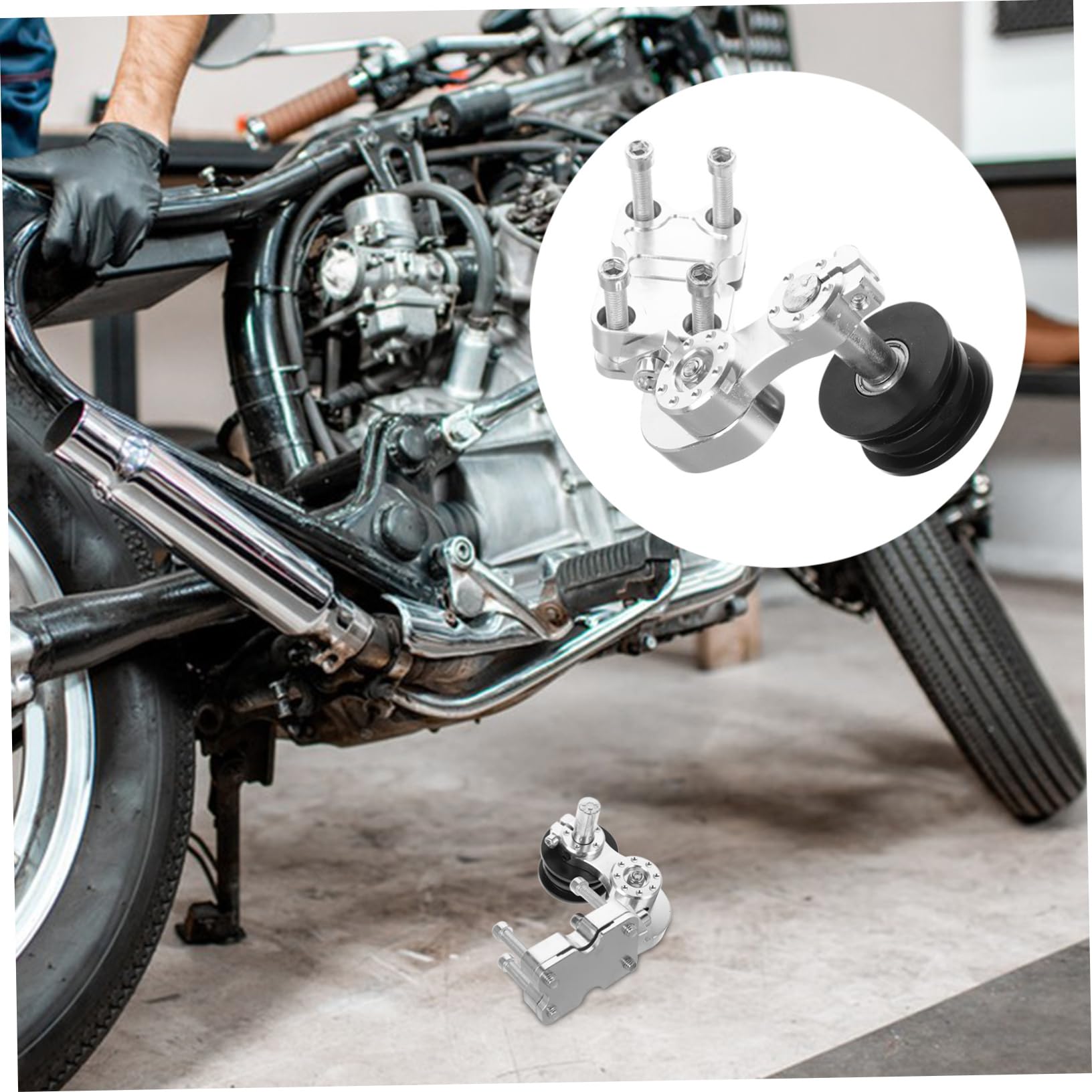 OUNONA Aluminiumlegierung Kettenspannerführung für Motorrad Kette Präzise Anpassung und Zuverlässige Leistung