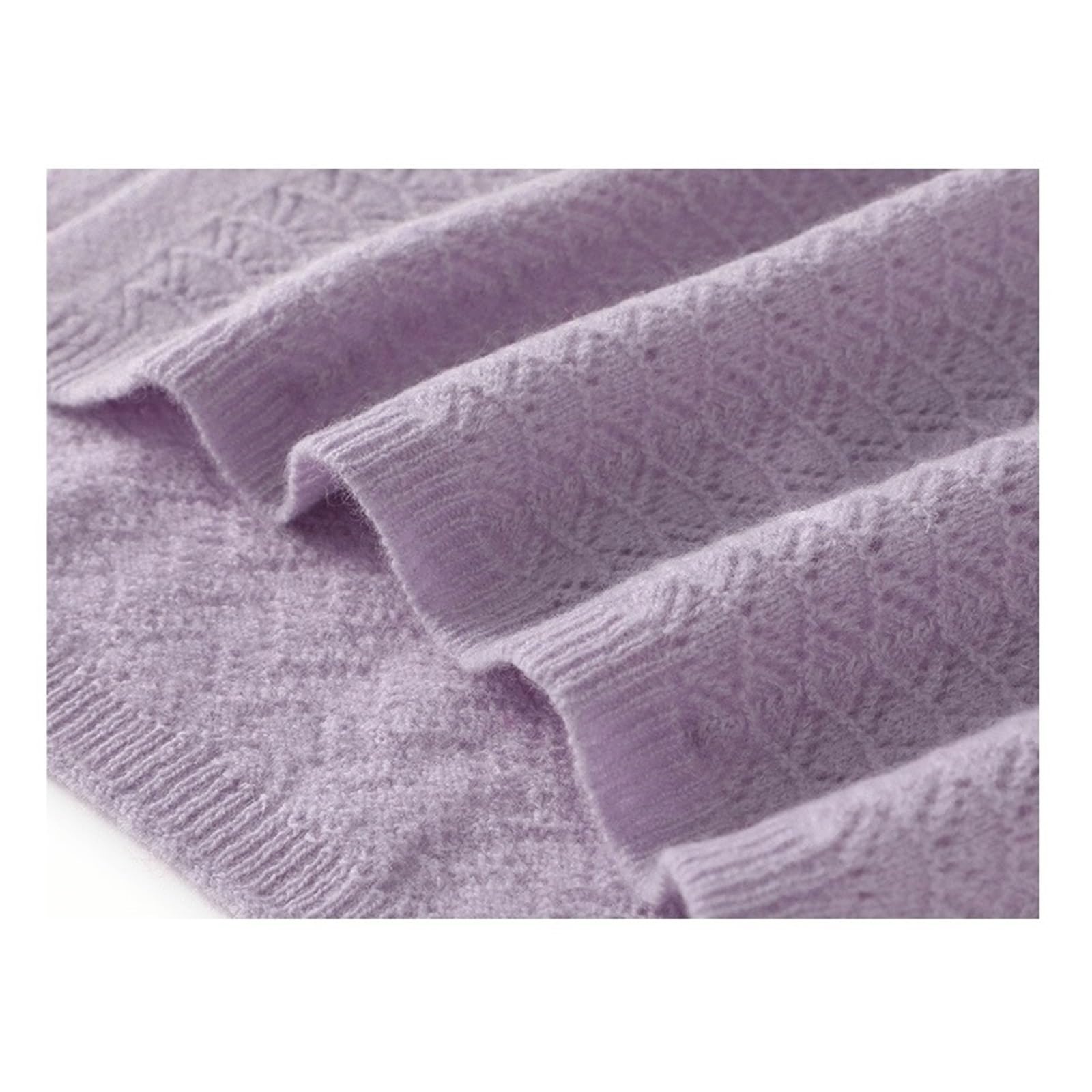Scialle per donna Sciarpa in cashmere viola da donna, lunga e calda, lavorata a maglia cava