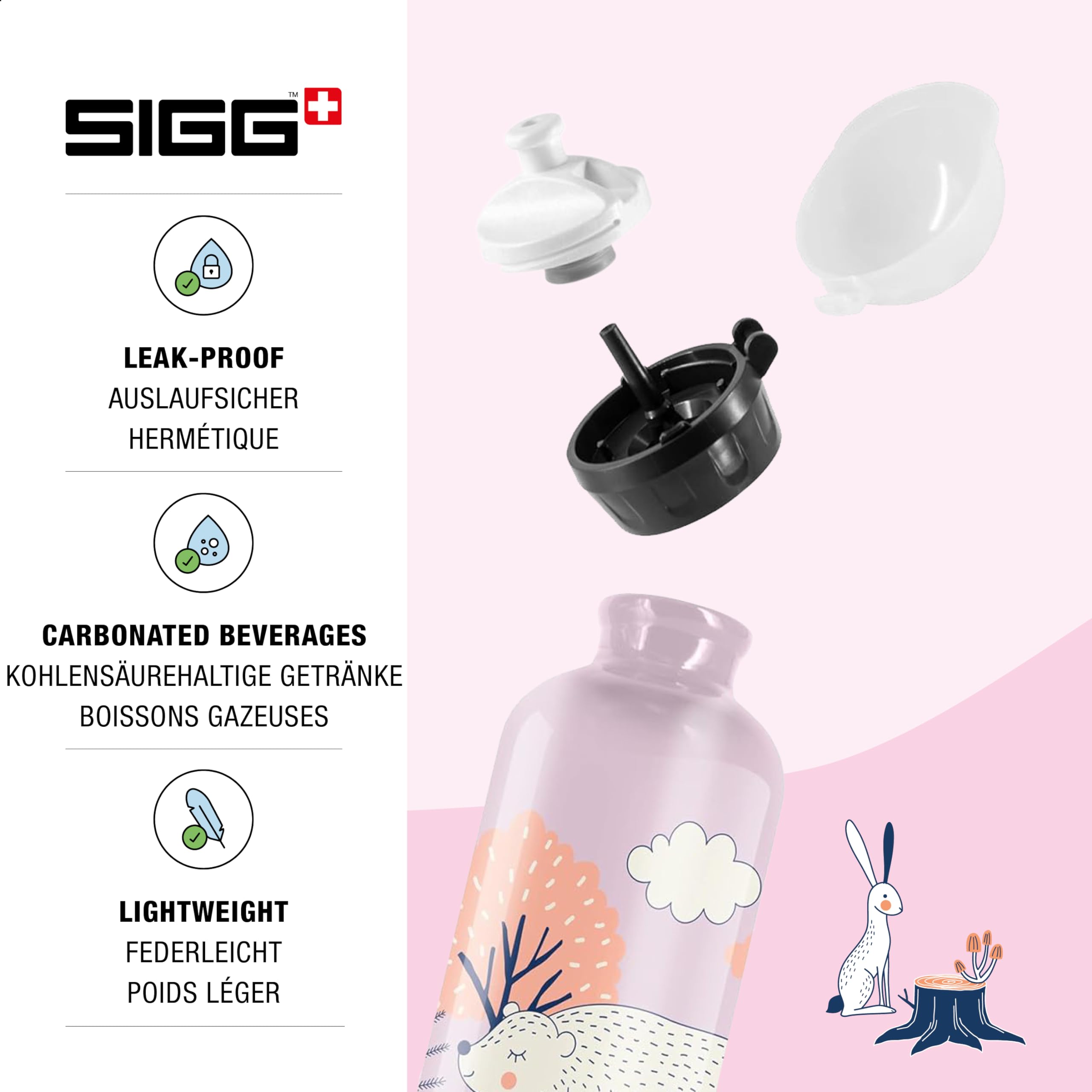 Gourde 500 Ml En Aluminium Pour Enfant – Motif Chat, Sans BPA, Anti-fuite, Passe Au Lave-vaisselle