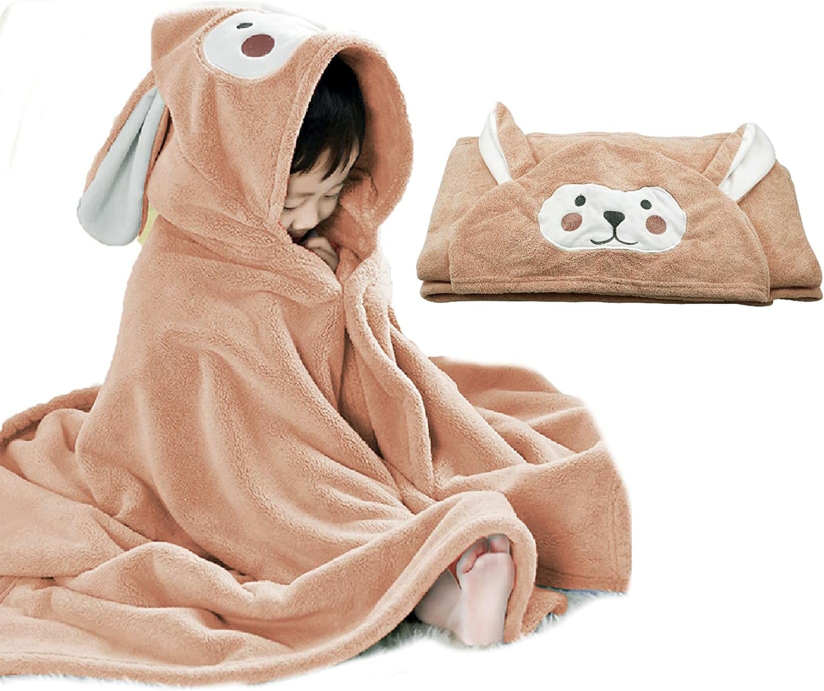 BREWSTARK Animal Hooded Bath Towel Ultra Soft Hooded Towel