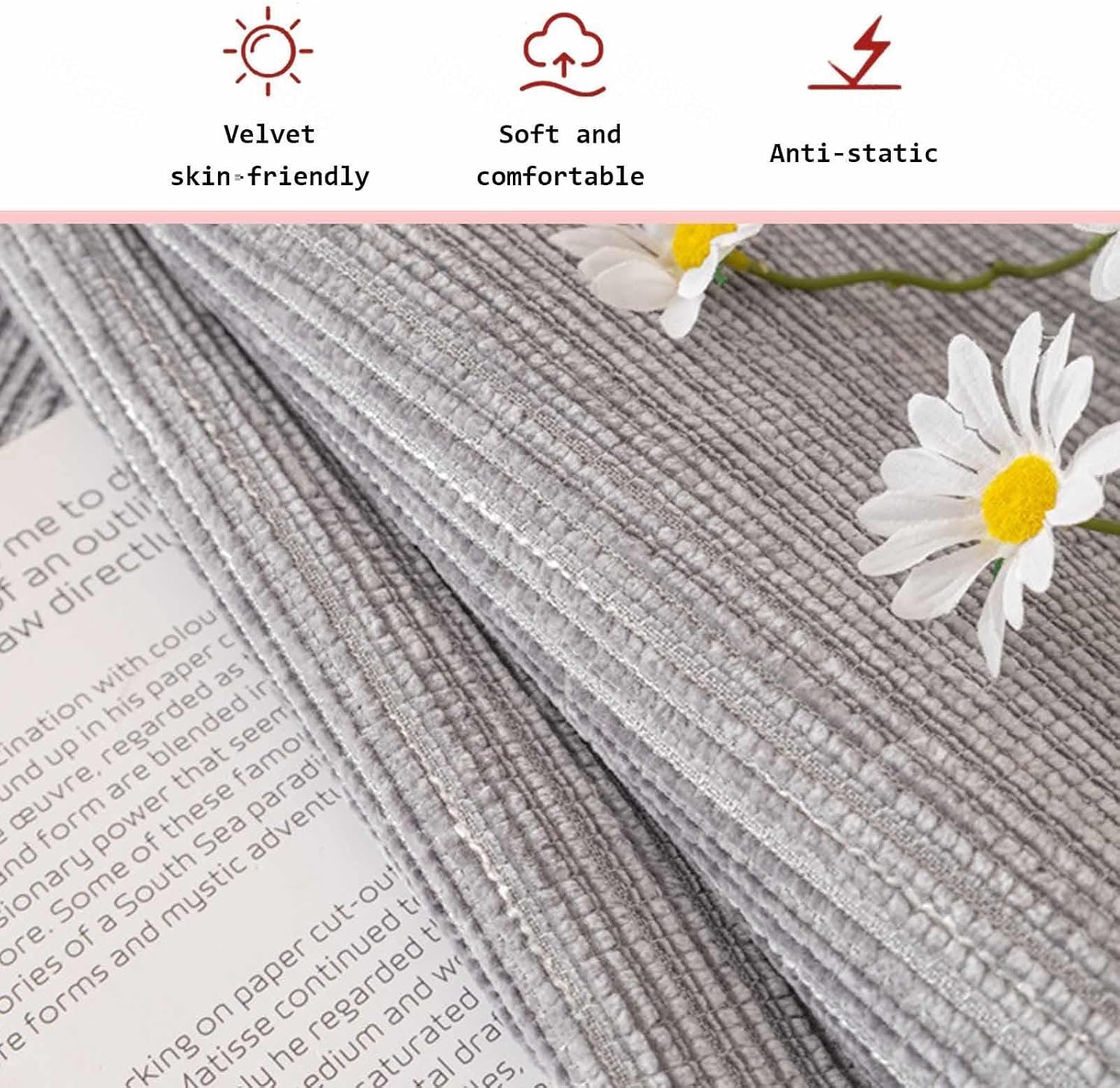 Couverture de canapé en Chenille, Protection antidérapante, pour Poils d'animaux de Compagnie, Enfants, Chien et Chat,Plaid Canapé de Protection pour Salon, 2/3 Places,Light Gray,110x210cm