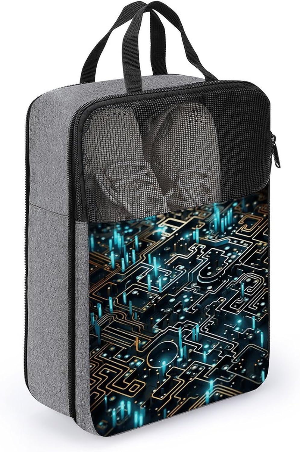Coding Pattern Shoe Bags for Travel Portable Shoes Pouch with Handle Waterproof Shoes Carrier with Zipper Fashion Sneaker Storage Organizer Gifts for Men And Women