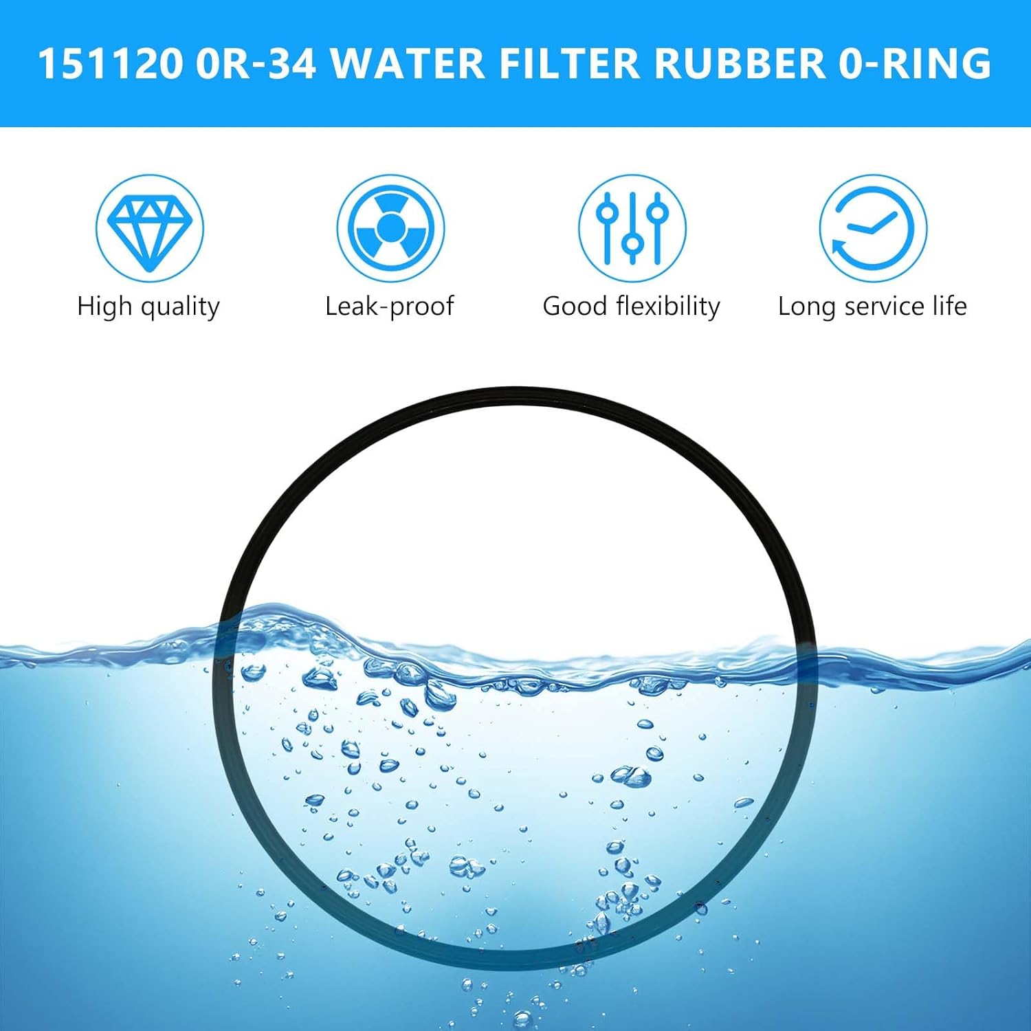2 Pack 151120 Water Filter Rubber O-Ring, OR-34 Replacement Sealing Gasket Compatible with Pentek and Culligan Water Filter Housings