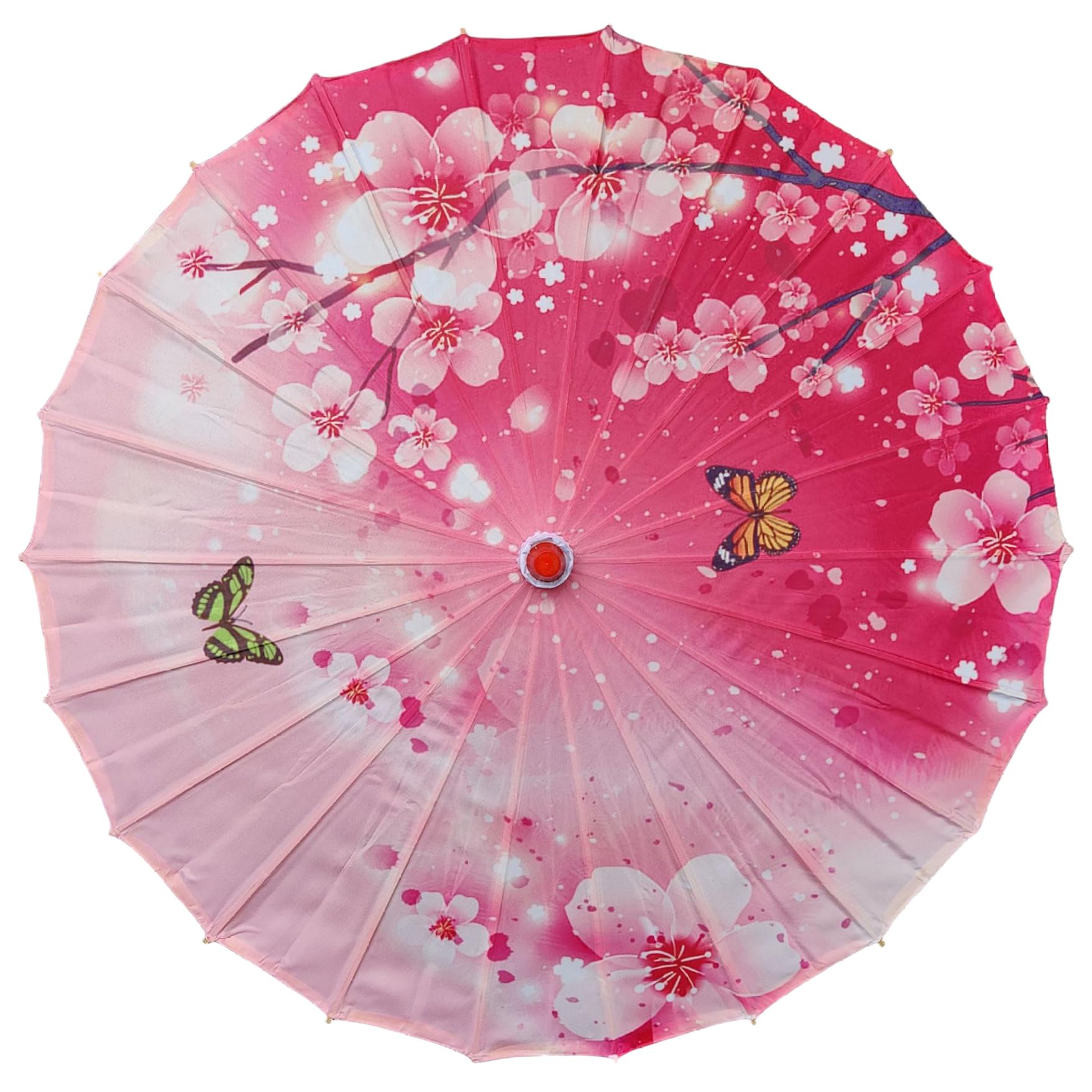 Cnafgbgg Unisex 82Cm Cherry Blossom Umbrella, 32 Inch Japanese Chinese Umbrella, Silk Parasol With Wood Handle For Wedding Parties, Photography, Costumes, Cosplay, Decoration And Other Events.