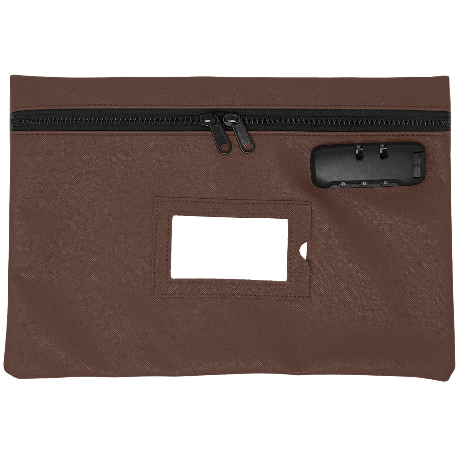 GIDABRAND Medicine Bag with Lock | 12x8 Inch Med Bag | Medication Bag for Traveling | Small Pills Organizer (Dark Brown)