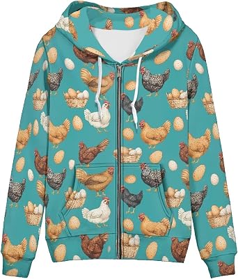Showudesigns Zip Up Womens Hoodies & Sweatshirts XS-5XL