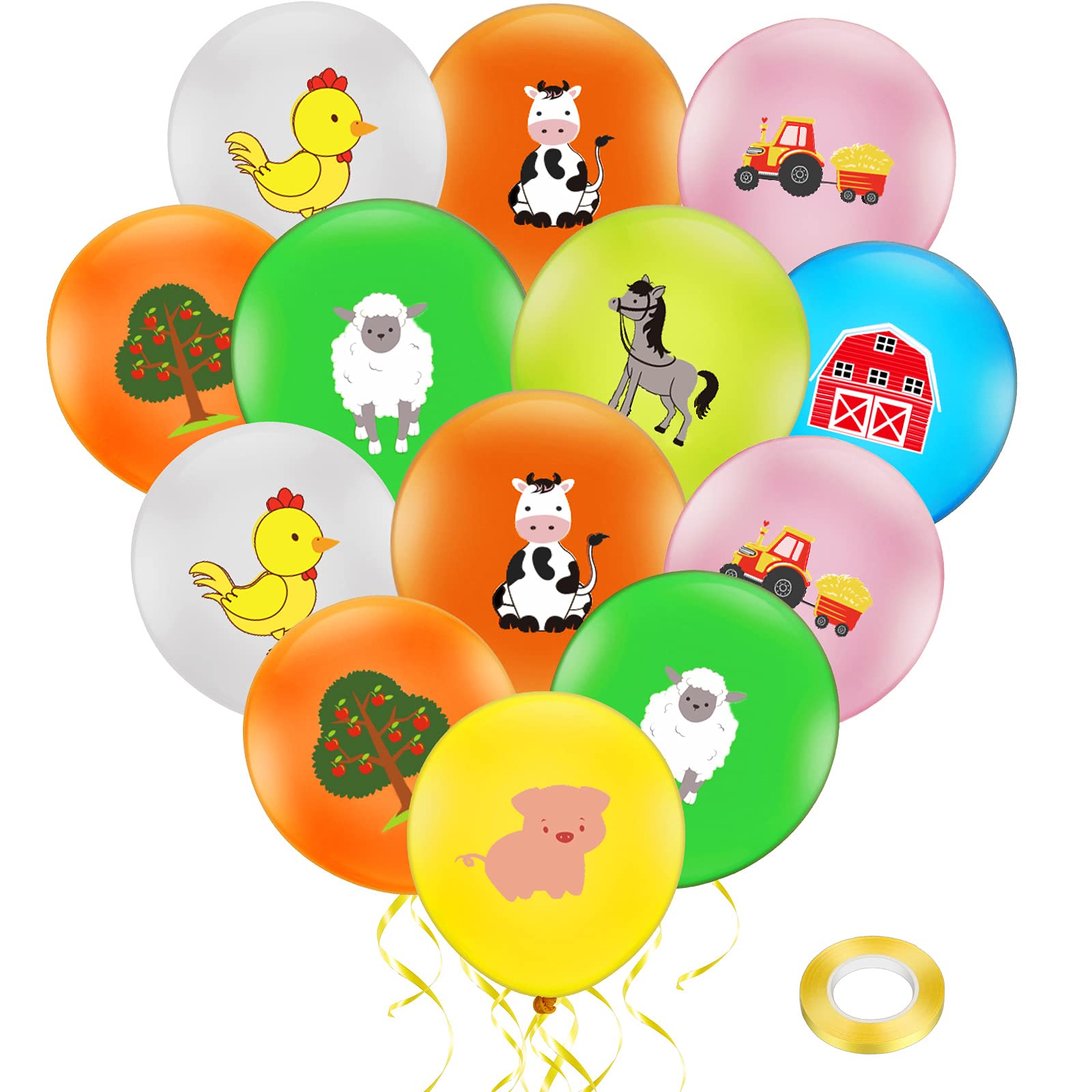 Buy 40 Pieces Farm Animal Balloons Animal Theme Latex Balloons Farm Themed Birthday Balloons