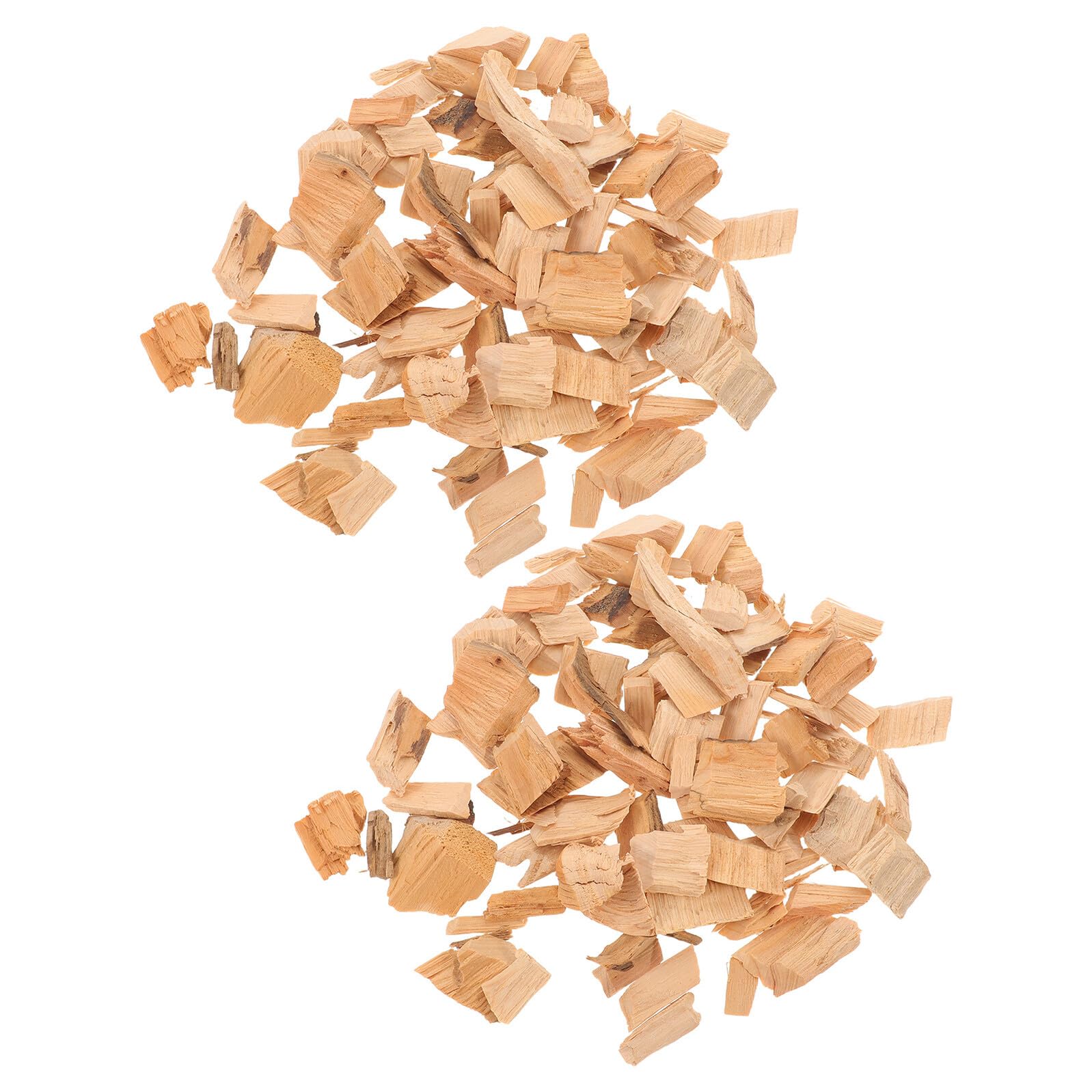 Astillas de Madera de Ciprés Natural 3-5 Cm para Ahumar Carne, Salchichas y Pato, 2 Bolsas de 400 G, Accesorios para Ahumador y Barbacoa al Aire Libre