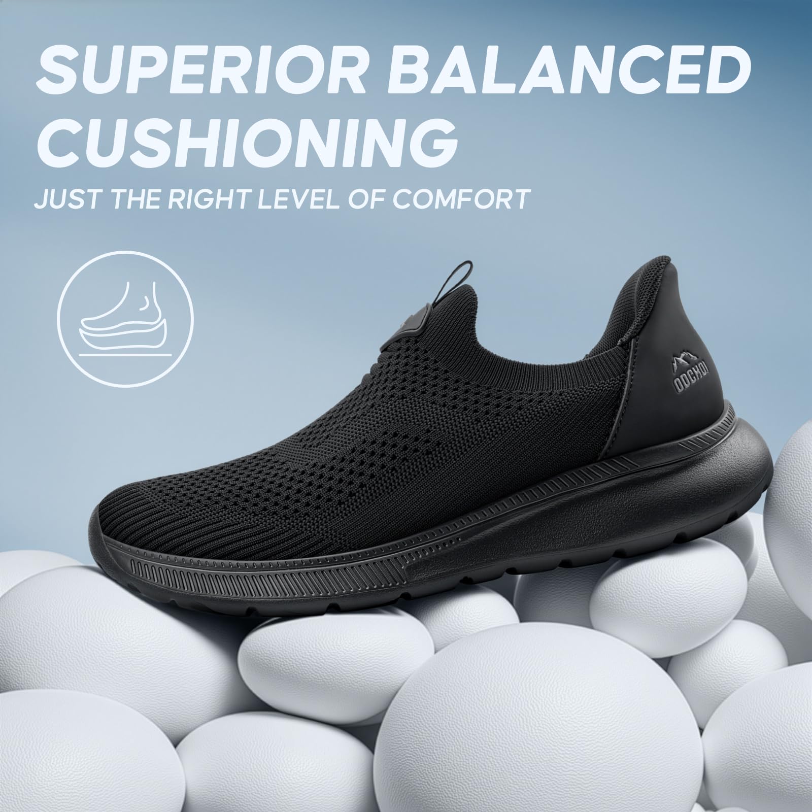ODCKOI Slip-on Snakers: Breathable, Comfortable Men's Running Shoes, Lightweight Sneakers, Jogging Shoes