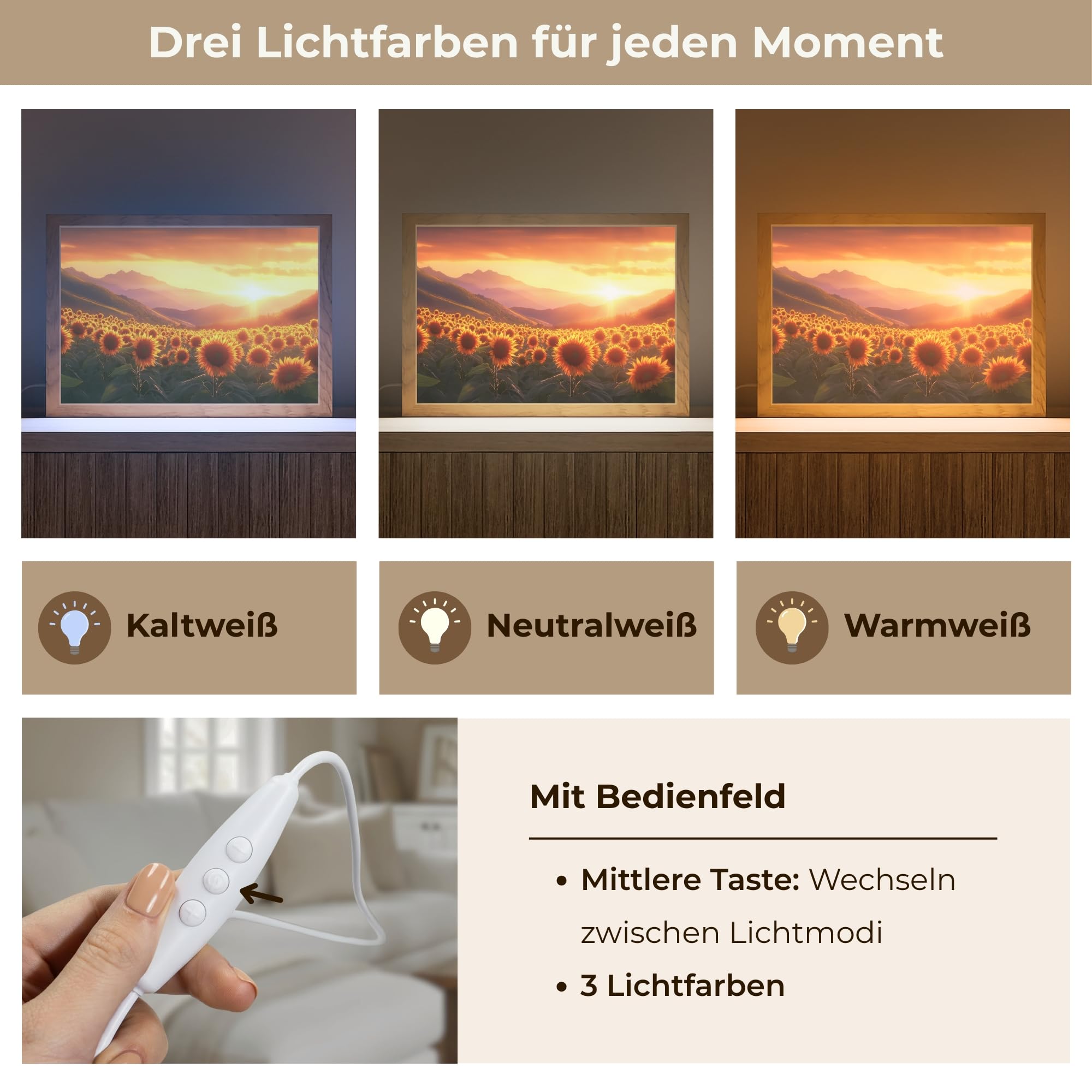 LED Wandlicht Innen Mit Kabel Dimmbare Nachtleuchte Schlafzimmer