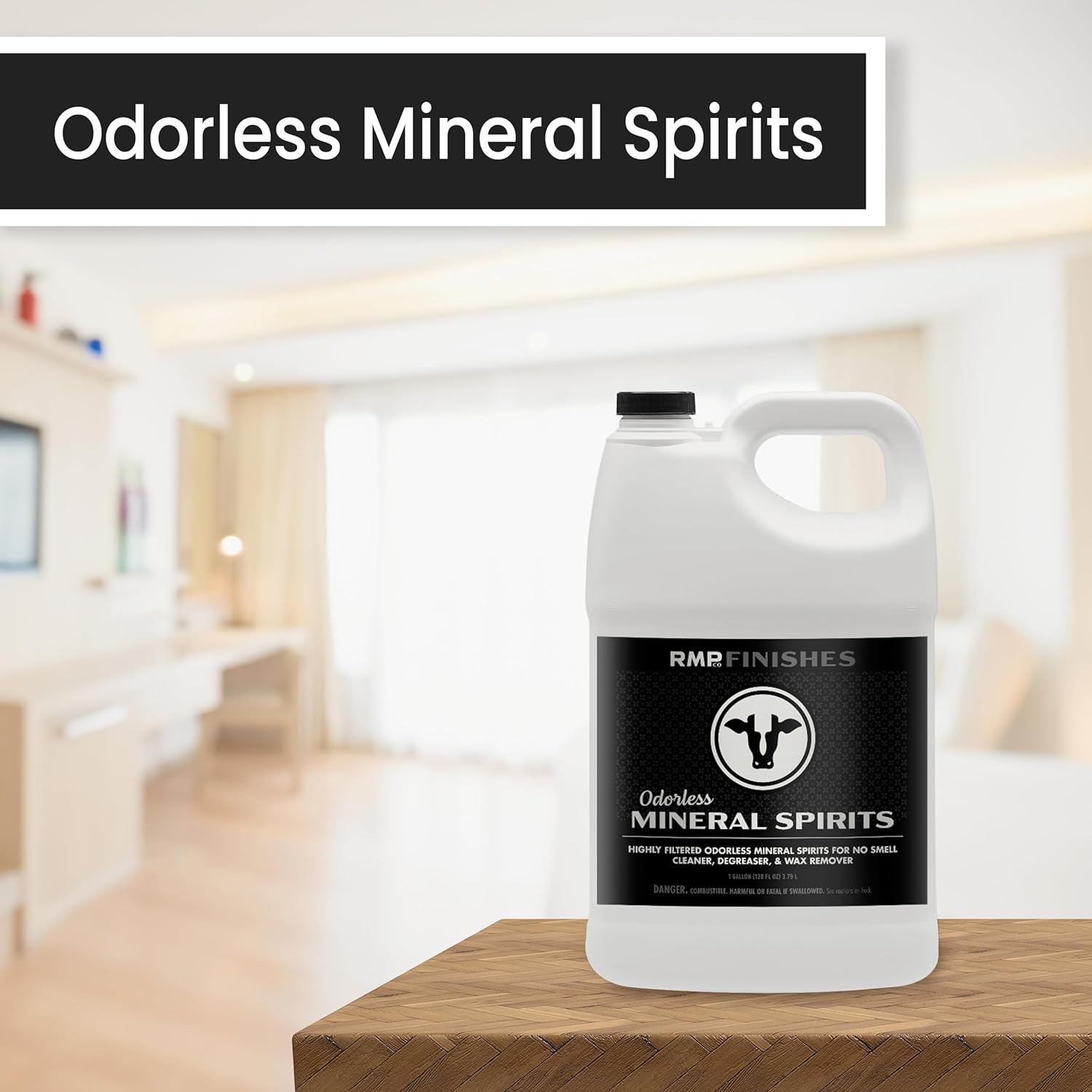 Real Milk Paint Odorless Mineral Spirits, Painting Remover Cleaner, Oil and Wood Varnish Thinner, Degreaser Industrial Strength, Petroleum Based, 1 Gallon