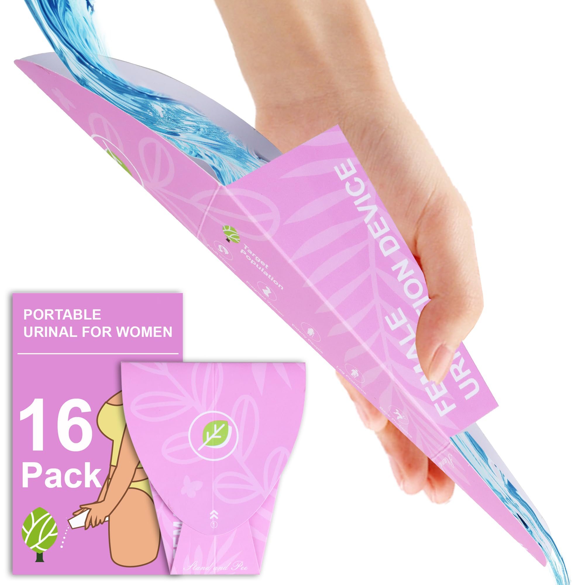 CEEZEN Pee Funnel for Women - Portable Female Urinal Urination Device, Girl Pee Cup Standing Up, Disposable Mini Urine, for Travel, Camping Peeing, Hiking, Festival, Rave