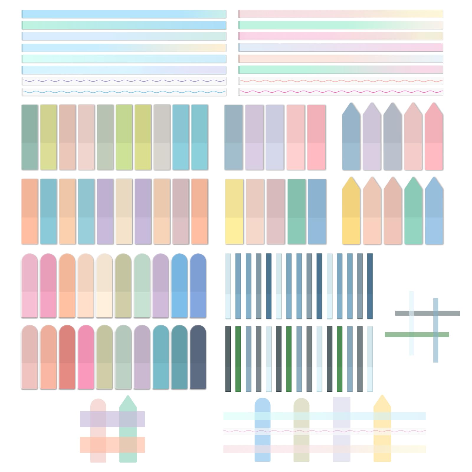 Snapklik.com : 1620Pcs Transparent Sticky Notes, Translucent Index Page ...