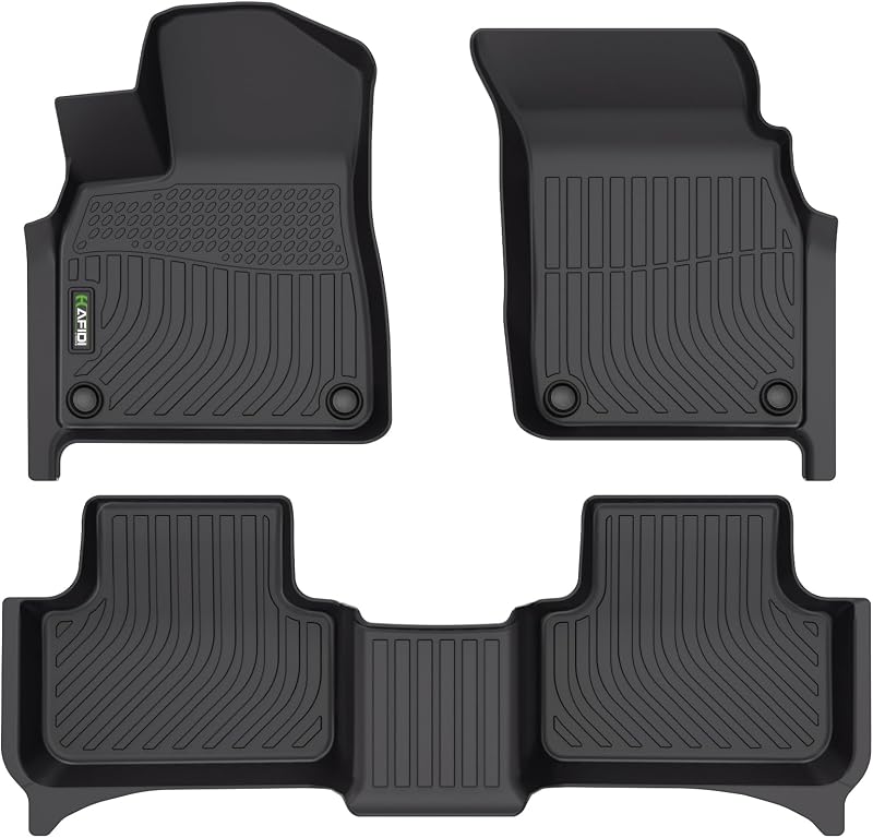 Jogo de tapetes automotivos sob medida em TPE para Audi Q7/SQ7 2017–2026 e Q8/SQ8 2019–2026, preto, dianteiros e traseiros — não compatível com E-TRON