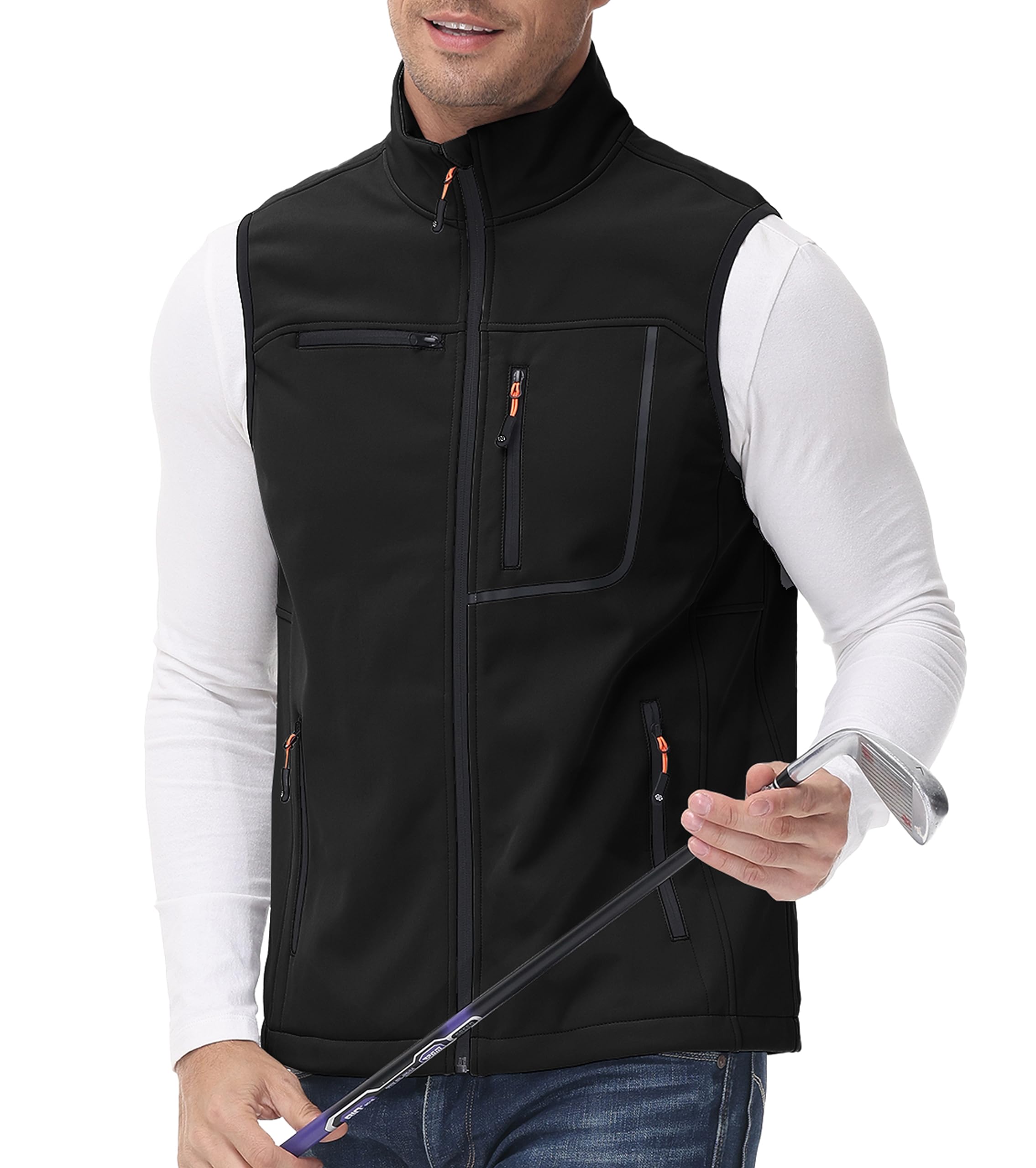 Chaleco para Hombre MoFiz Sin Mangas Cremallera Trabajo Ligero