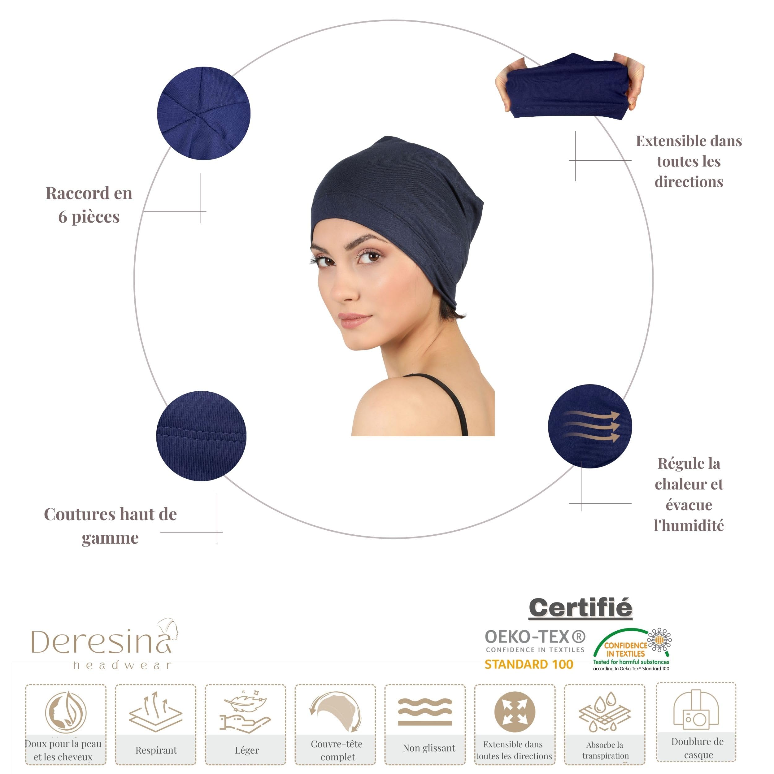 Deresina Gorro de Quimioterapia de Bambu para Mujeres y Hombres – Ultrasuave, Ligero y Transpirable, Ideal para Alopecia y Caida del Cabello, Todo el Ano, Alternativa a la Peluca - 3