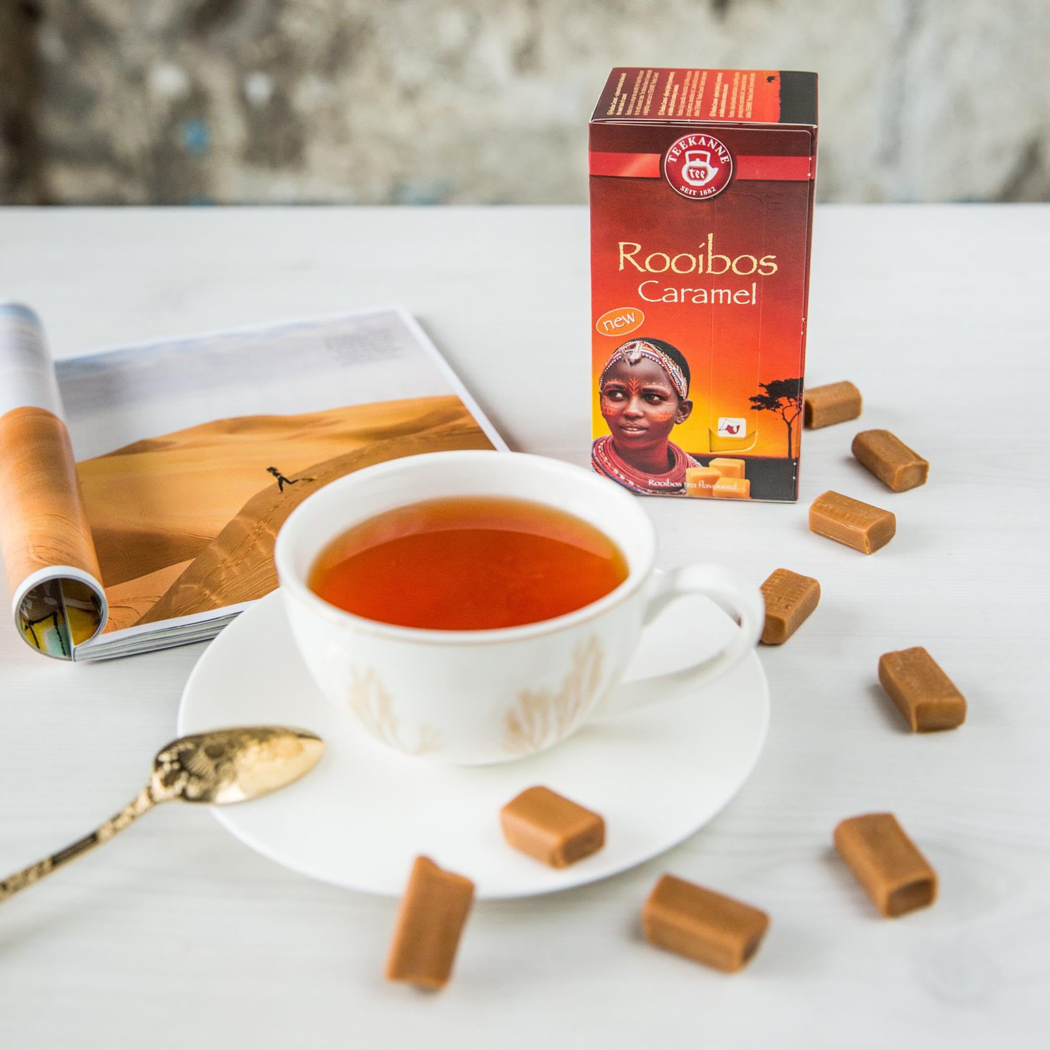 Teekanne Rooibos Sahne-Karamell Tee 20 Beutel, 6er Pack (6 x 35 g Packung)