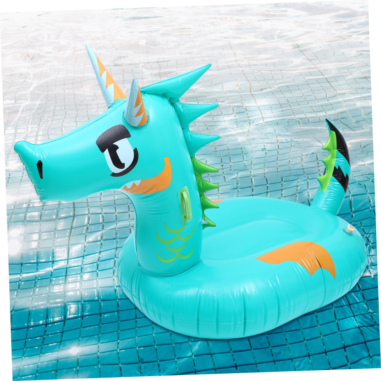 TOYANDONA Tappeto Galleggiante Gonfiabile Forma Di Drago Per Adulti Materia Resistente e Leggera Per Piscine e Relax Estivo