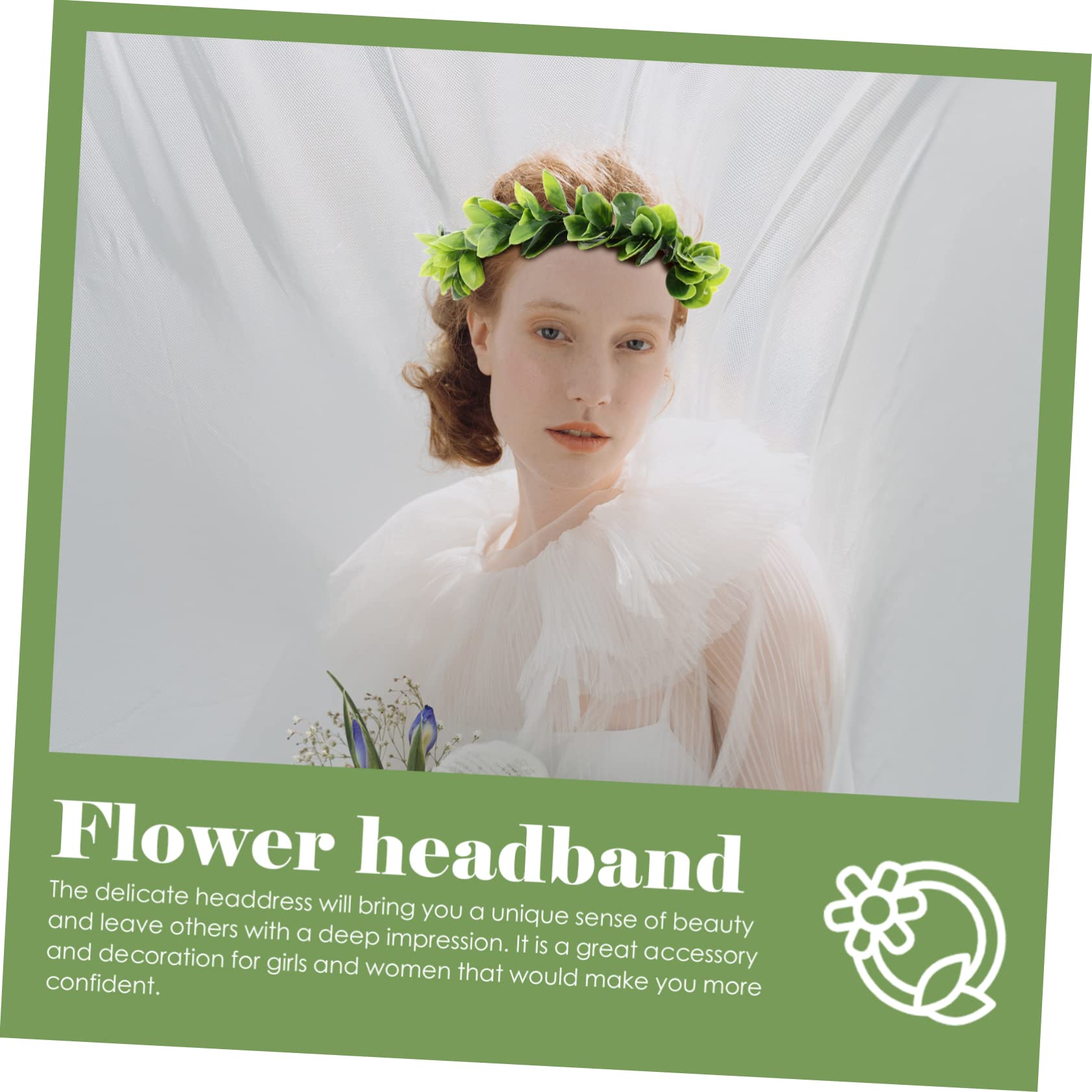 FOMIYES Diadema De Novia Decoración De Vid Decoración Verde Accesorios para El Cabello De Flores Accesorios De Fotografía De Boda Cabeza De Eucalipto Suculenta Diadema De Hojas