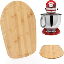 Bamboo Slider for KitchenAid 4.5-5 Qt Tilt Head Stand Mixer,Appliance Sliding Mat, Kitchen Countertop Storage Accessories Mixer Moving Tray Board Attachments
