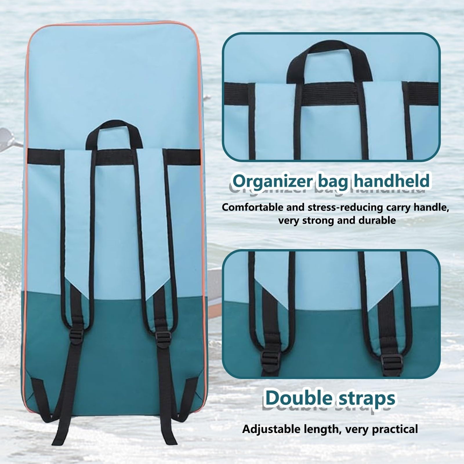 Sup Sac à dos de transport pour planche de stand up paddle, 93 l, sac de transport pour planche de stand up paddle, accessoires