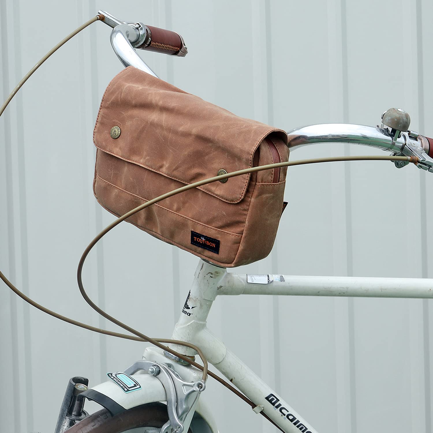 Tourbon Fahrradtasche aus Wachstuch Sport & Freizeit