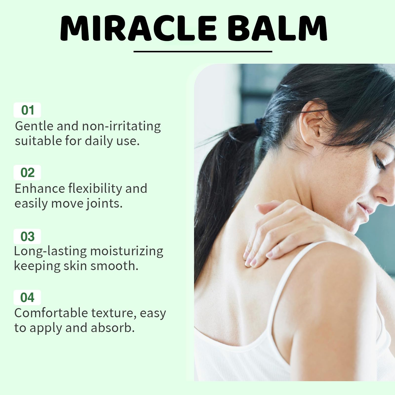 Miracle Balm Sensio Miracle Balm for Legs And Feet Soothing Joint Cream,The Ingredients Are Mild and Non-Irritating,Effectively Relieve Joint Discomfort,Suitable for a Variety of Skin Types(2pcs) - Image 4