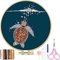 Vista 8 de TINDTOP Kit de Bordado para Principiantes Adultos, Kit de Bordado de Pájaros para Principiantes, Incluye Tela de Bordado Aros Hilos para Amantes