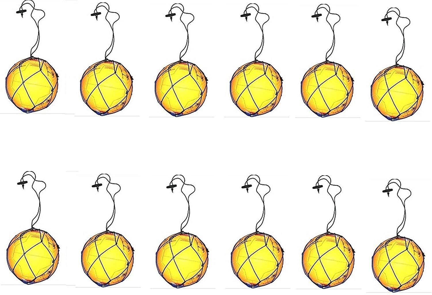 12 Soccer Ball Bungee Elastic Juggling Skill Training Net Handle (Blue, 0.3)