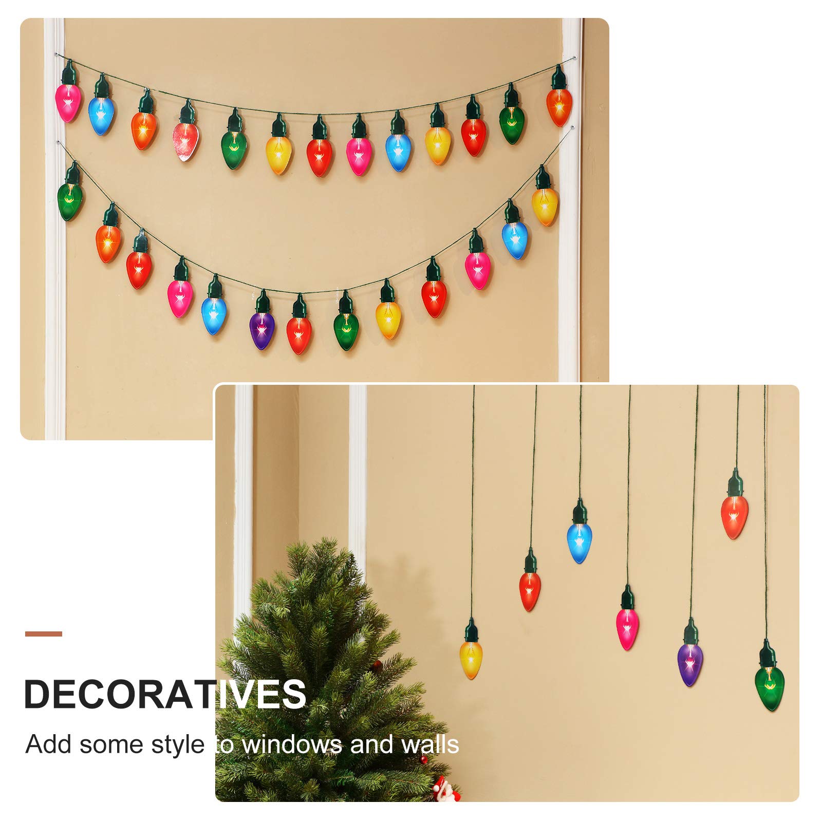 Amazon.com: Mudder 72 Pieces Light Banner Colorful Light Bulbs Cut