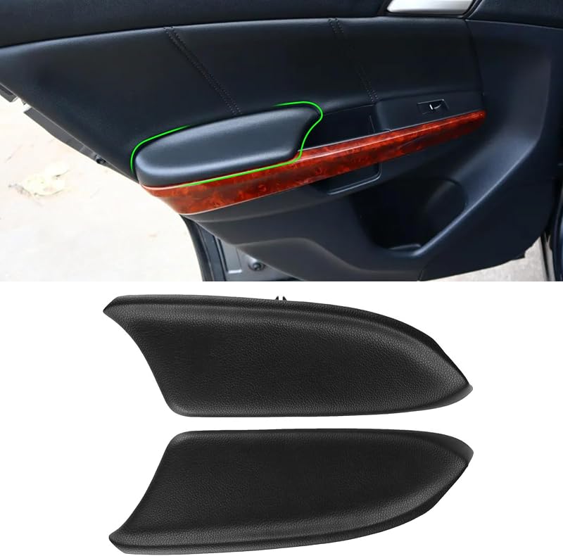 Tampa do apoio de braço da porta traseira APESER para Honda Accord Sedan 2008–2012, preta – Par