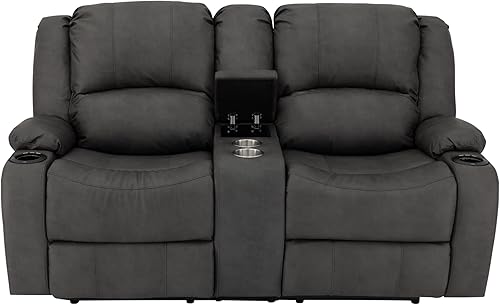 Miniatura 163 de RecPro Charles - Sofá reclinable doble de pared de 58 pulgadas, para autocaravana, con tela mejorada (color plomizo)