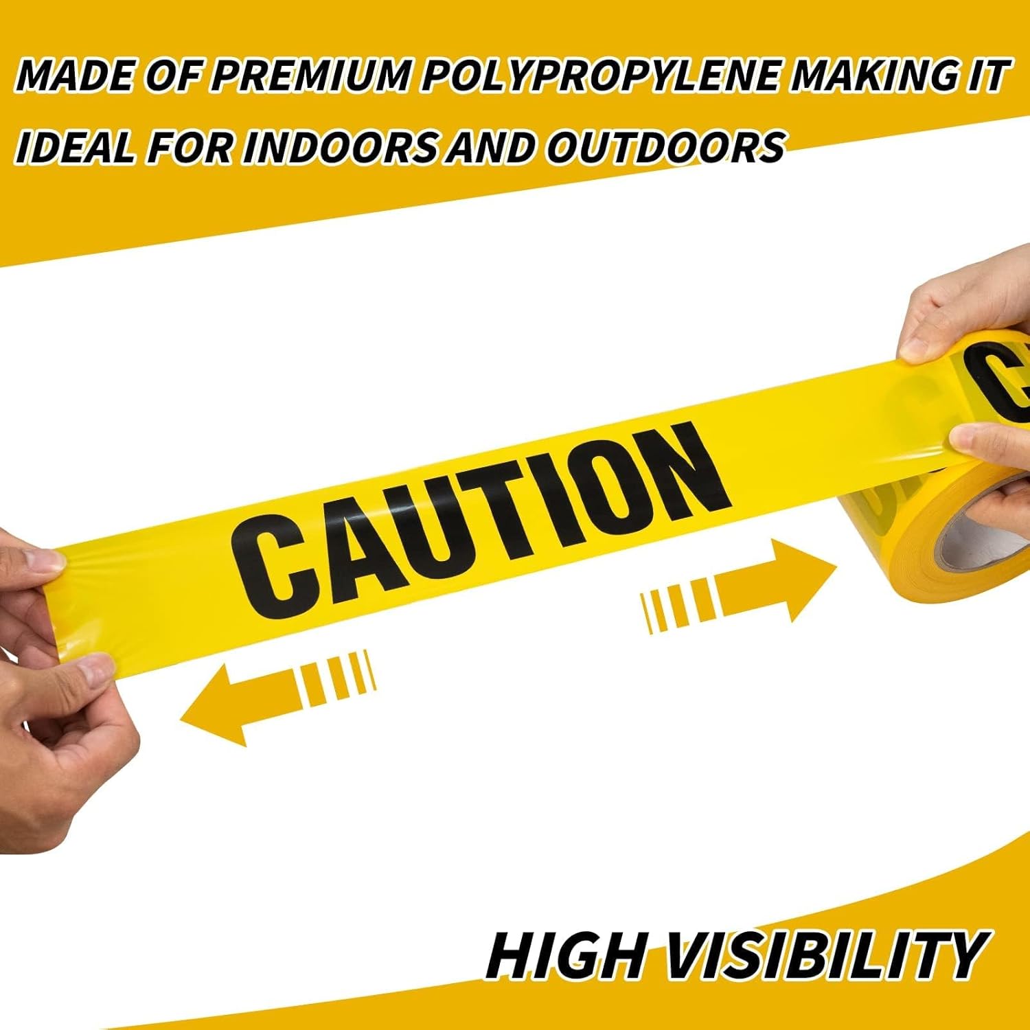 Oleitodh Yellow Caution Tape 12 Pack, 3inch x 1000 ft, Halloween Decoration Party Tape Bulk, Waterproof Construction Warning Safety Tape for Danger/Hazardous Area, Barricade Harzard Tapes
