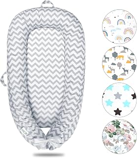 Baby Lounger Cover,Baby Nest Cover,Baby Changing Basket with 1.57 inch Foam Pad - Changing Pad Topper for Dresser/Table, Living Room, Portable, Baby Registry Search(Stripe)