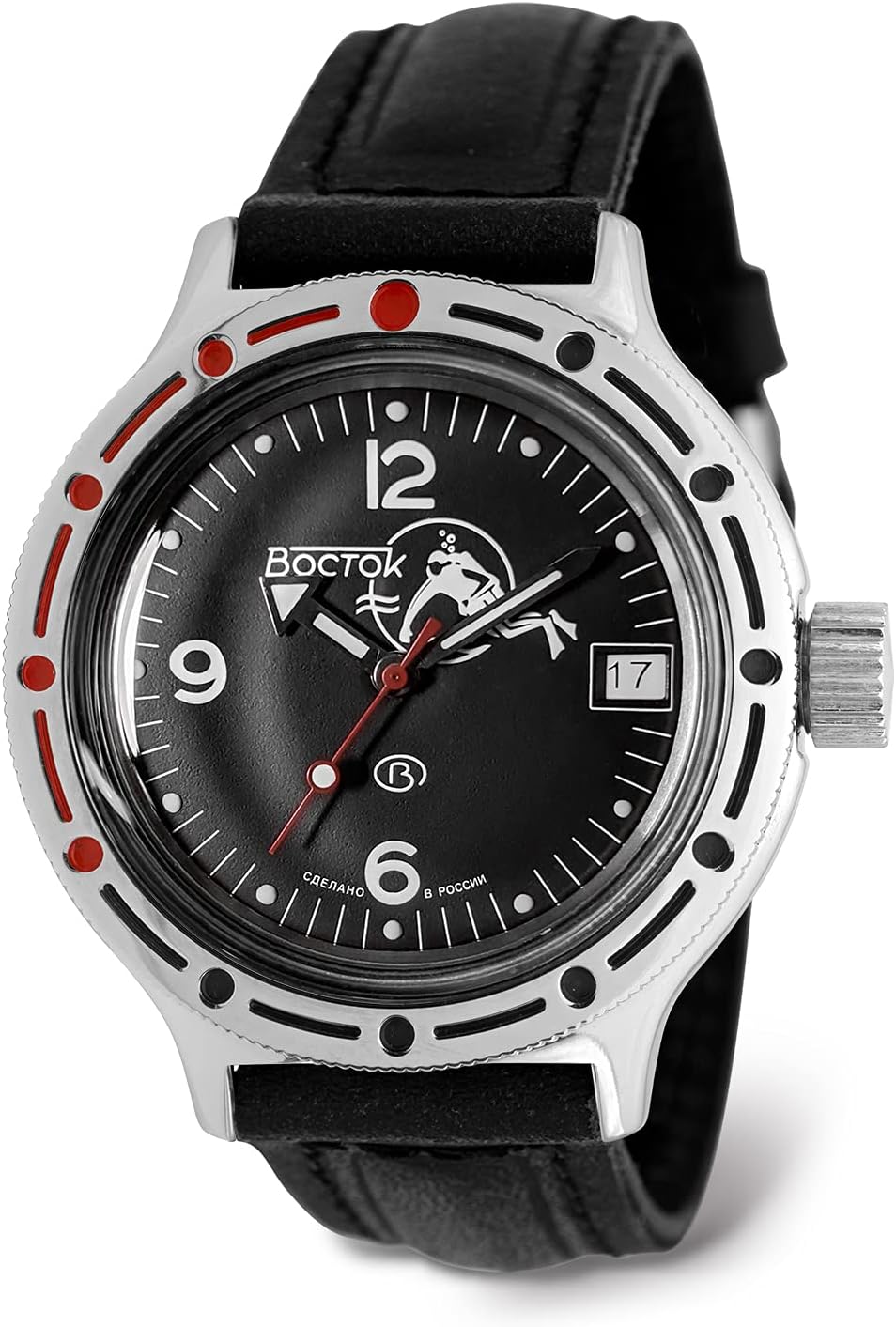 VOSTOK | Scuba Dude Amphibian Automatic Self-Winding Russian Diver Wrist Watch | WR 200 m | Amphibia 420634 |Fashion | Business | Casual Men's Watches