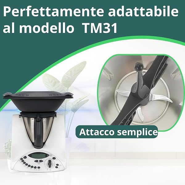 NAMAI - Farfalla Bimby TM31, Ricambio 100% Compatibile, Materiale Plastica ABS Alimentare, Ricambi Bimby TM31, Facile da Installare (Farfalla TM31) - 2