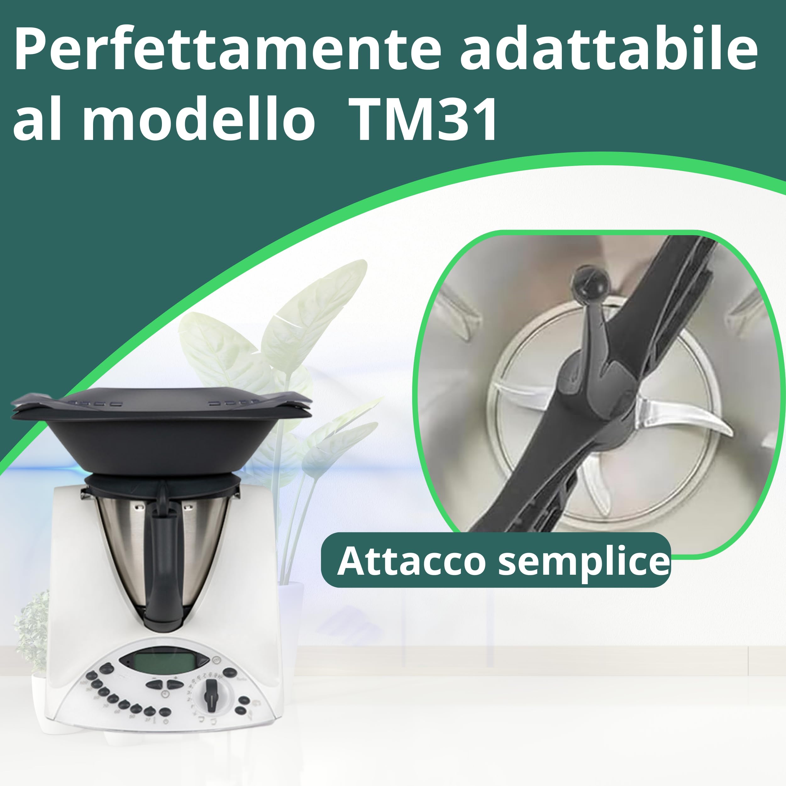 NAMAI - Farfalla Bimby TM31, Ricambio 100% Compatibile, Materiale Plastica ABS Alimentare, Ricambi Bimby TM31, Facile da Installare (Farfalla TM31) - 2