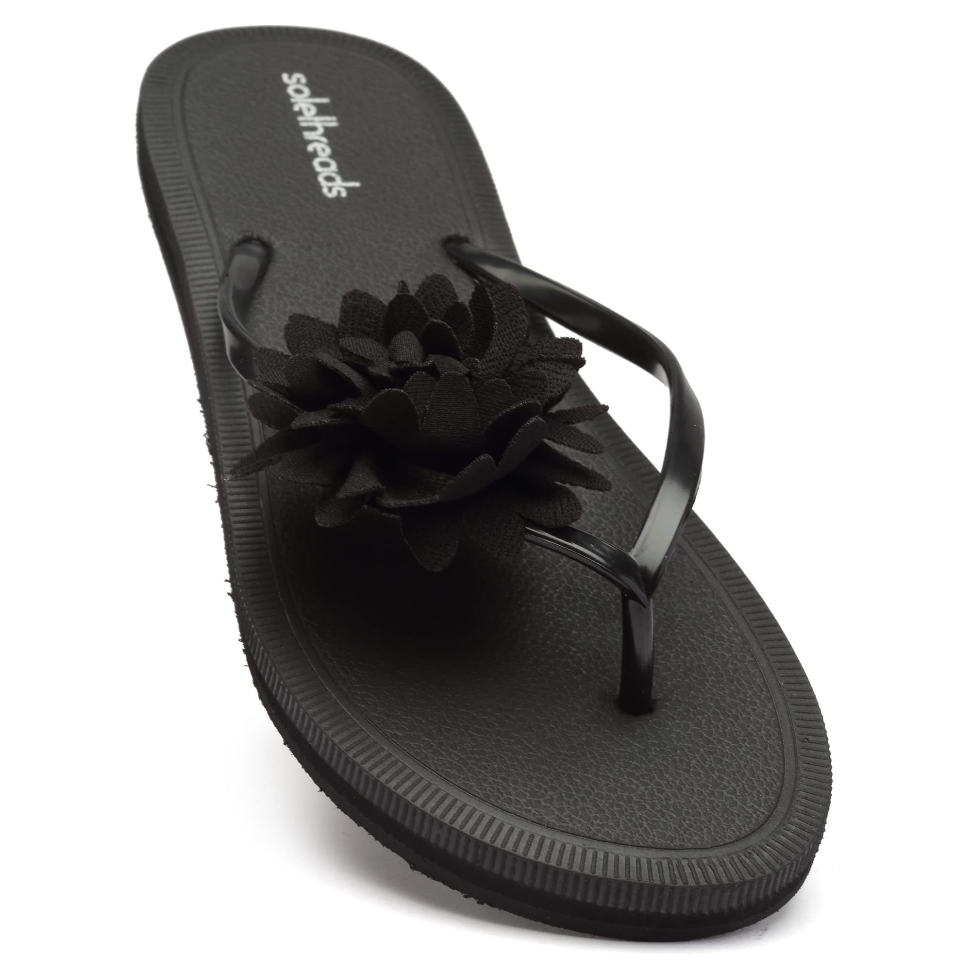 Floret Women Flip Flop|Soft comfortable|Waterproof|Stylish|Ultra-Lightweight|Skid- Resistant|Beachwear|Thong slippers|Trendy|Bathroom slippers|Indoor Outdoor|Daily Use|Chappal for Women|BLACK|UK 4 (B0BZ14KBHX) Amazon Price History, Amazon Price Tracker