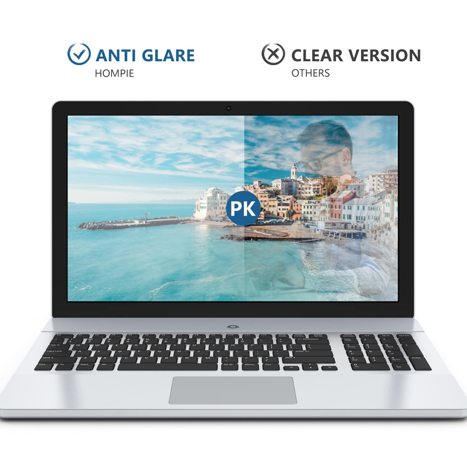 Artibetter Laptop Displayschutzfolie 15, 6 Zoll aus Gehärtetem Glas