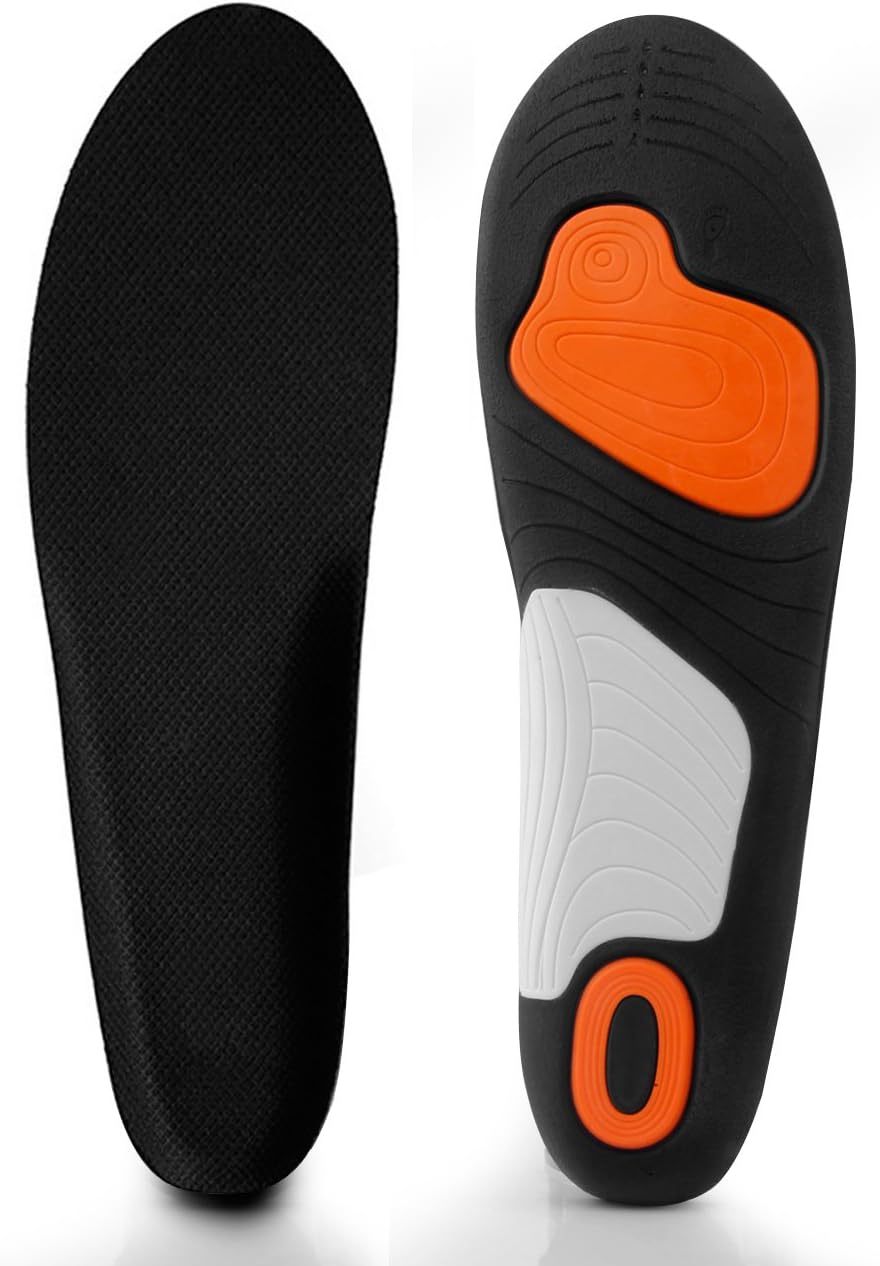 Sport Shoe Insole Inserts Advanced Orthotic Arch - MARRDO Full Length Arch Support Orthotics Shock Absorption PU Insoles (Women 6-10 US)