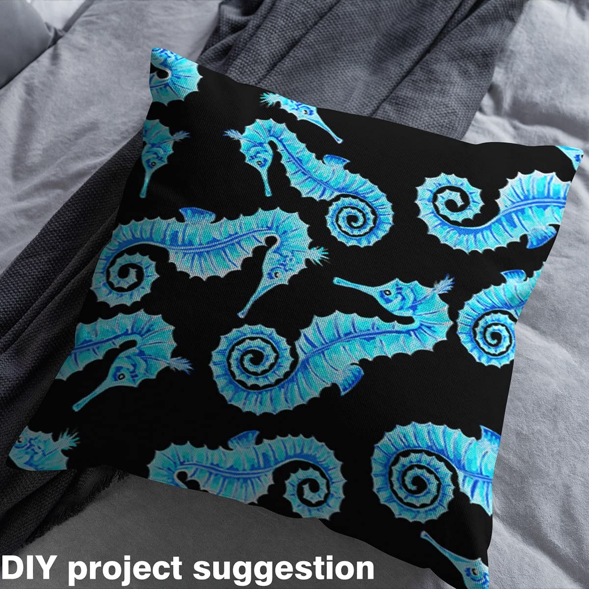 The Yard - Tessuto decorativo ad acquerello selvaggio Sealife, per bambini, adolescenti, adulti, con stampa di creature oceaniche, per fai da te, per esterni, interni, hobby, 3 m