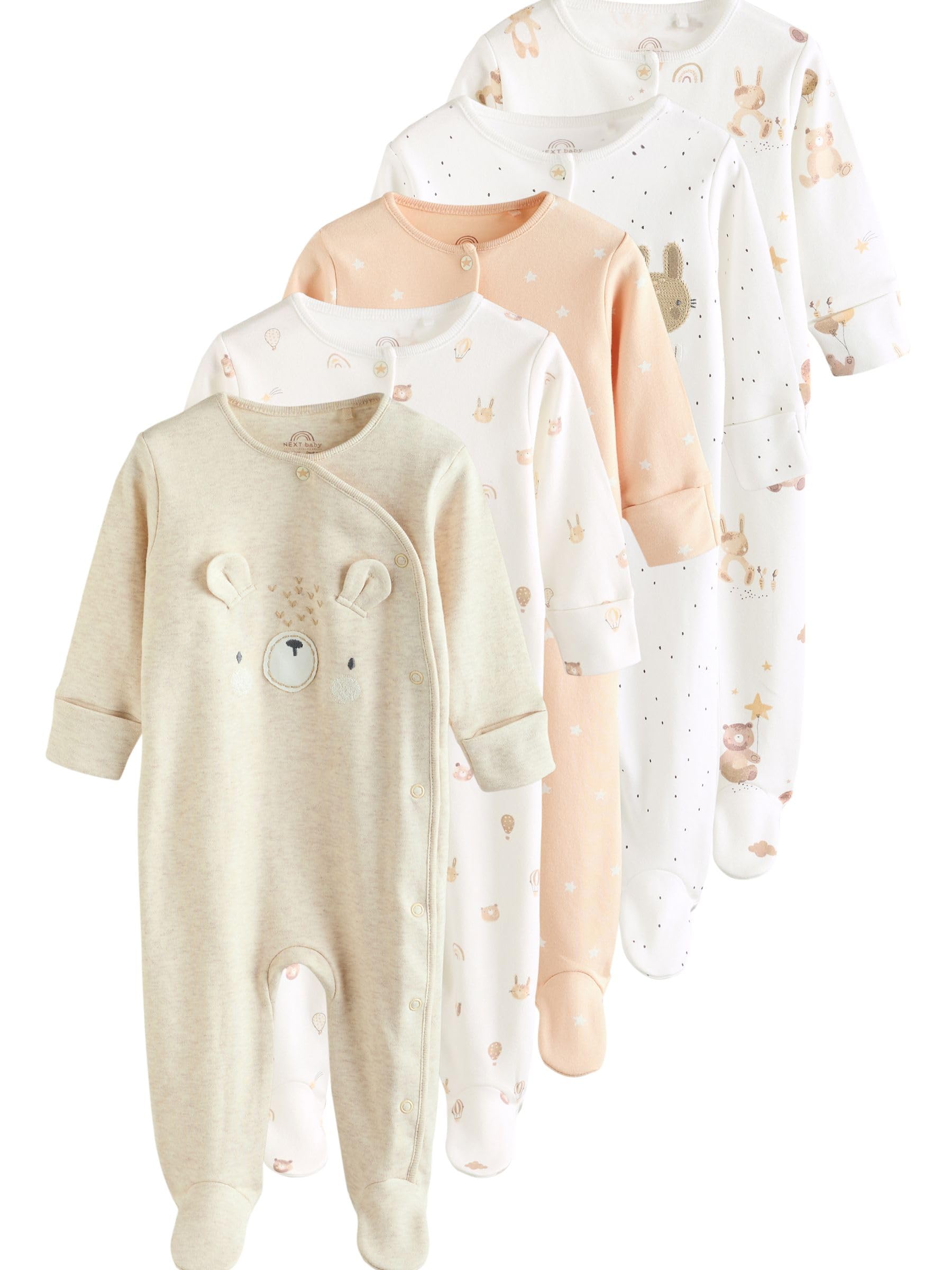 NEXT Bébé Dors-Bien à Motif Ours, Lot de 5 (0 à 2 Ans)